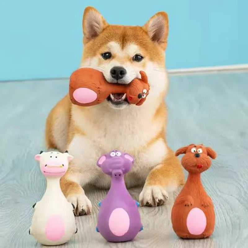 Interactief Piepspeeltje voor Honden - Duurzaam Rubber - Verschillende Dieren