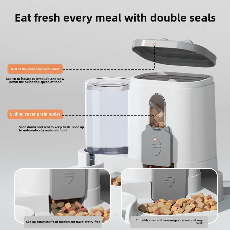 Premium 2-in-1 Automatische Voerbak en Waterdispenser voor Honden & Katten